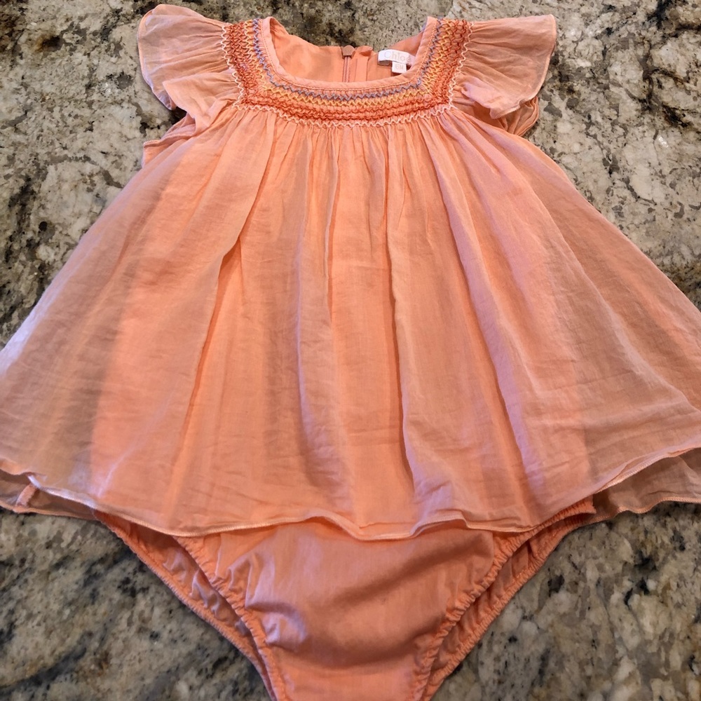 Baby girl dress by luxury French designer Chloé.